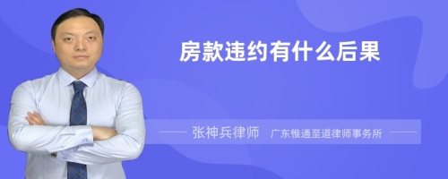 房款违约有什么后果