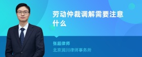 劳动仲裁调解需要注意什么