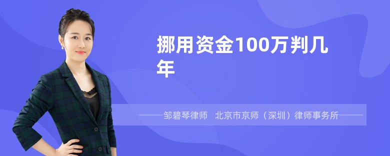 挪用资金100万判几年