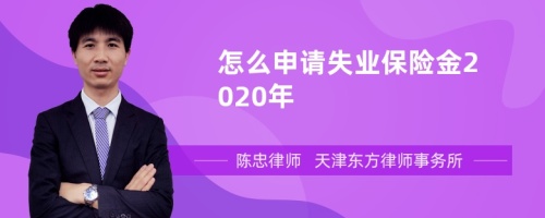 怎么申请失业保险金2020年