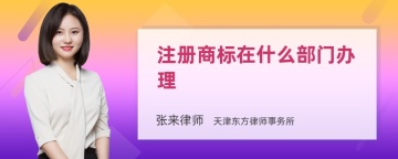 注册商标在什么部门办理