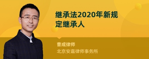 继承法2020年新规定继承人