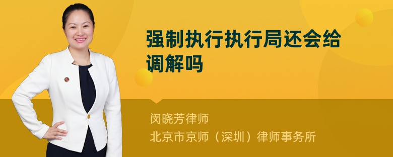 强制执行执行局还会给调解吗