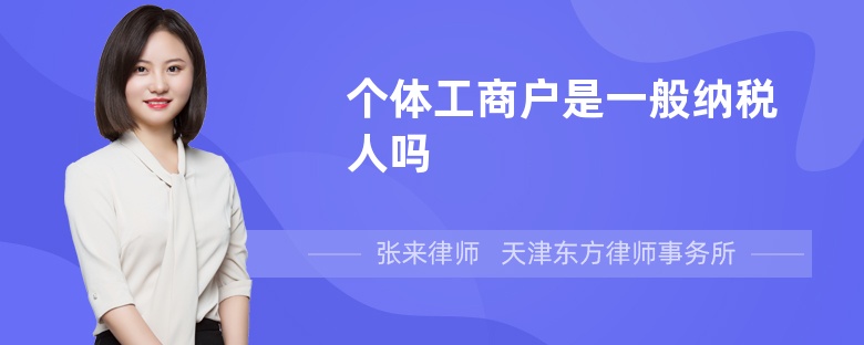 个体工商户是一般纳税人吗