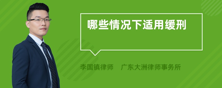 哪些情况下适用缓刑