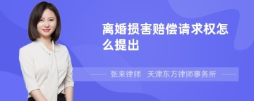 离婚损害赔偿请求权怎么提出