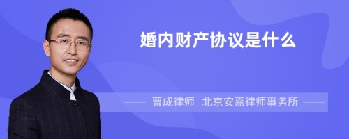 婚内财产协议是什么