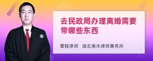 去民政局办理离婚需要带哪些东西