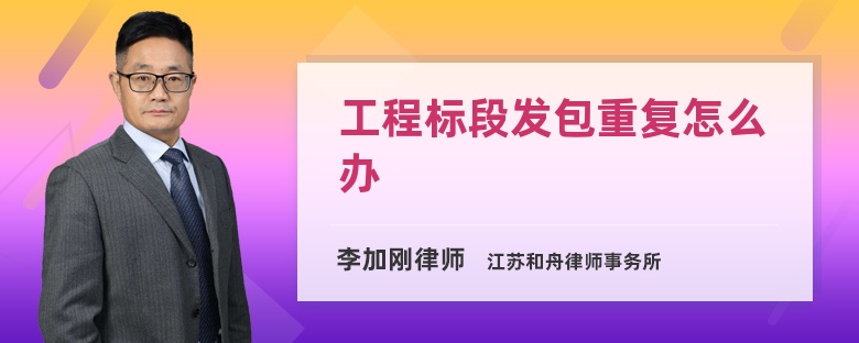 工程标段发包重复怎么办