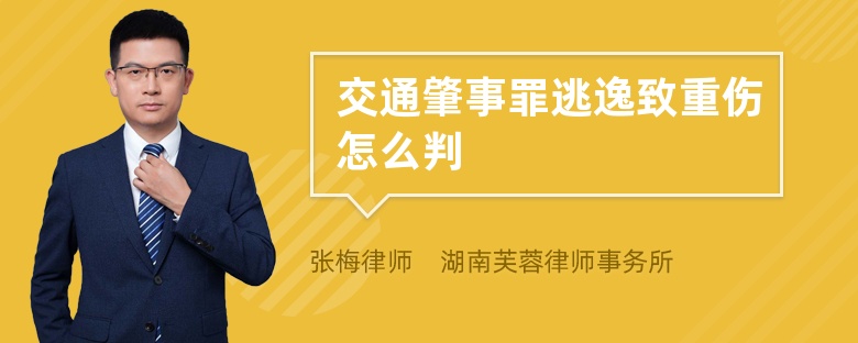 交通肇事罪逃逸致重伤怎么判