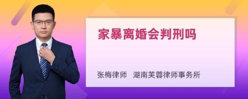 家暴离婚会判刑吗