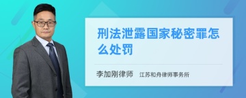 刑法泄露国家秘密罪怎么处罚