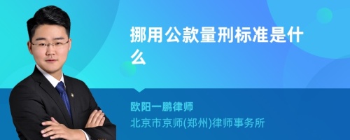 挪用公款量刑标准是什么