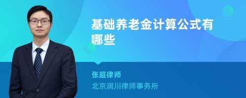 基础养老金计算公式有哪些