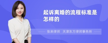 起诉离婚的流程标准是怎样的