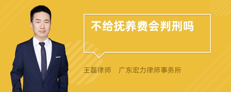 不给抚养费会判刑吗