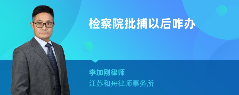 检察院批捕以后咋办