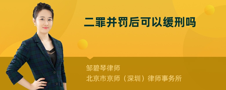 二罪并罚后可以缓刑吗