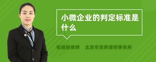 小微企业的判定标准是什么