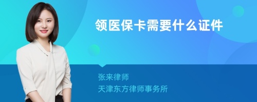 领医保卡需要什么证件