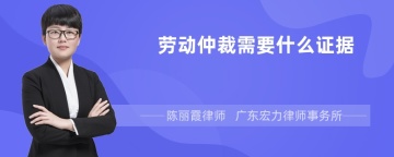 劳动仲裁需要什么证据