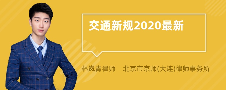 交通新规2020最新