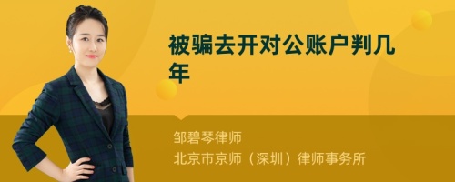 被骗去开对公账户判几年