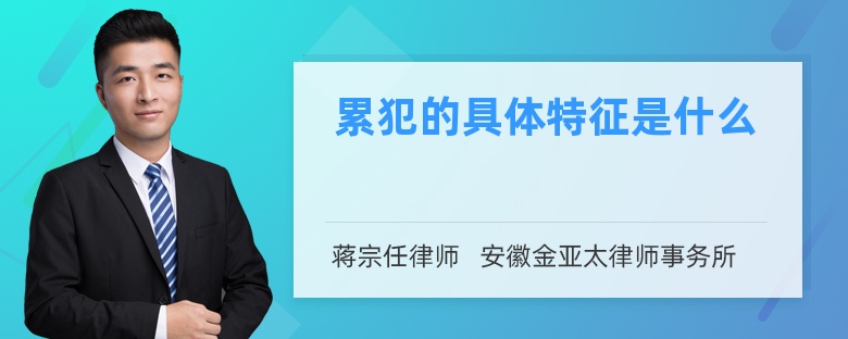 累犯的具体特征是什么