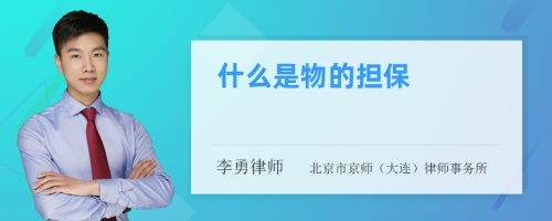 什么是物的担保