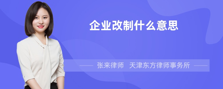 企业改制什么意思