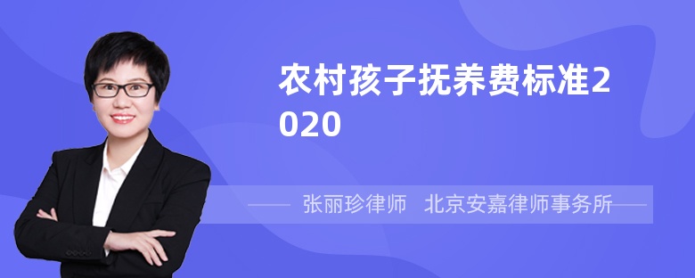 农村孩子抚养费标准2020