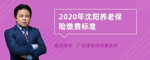 2020年沈阳养老保险缴费标准