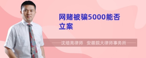 网赌被骗5000能否立案