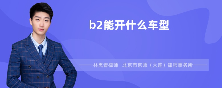 b2能开什么车型