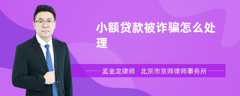 小额贷款被诈骗怎么处理