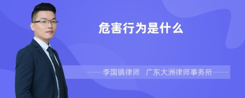 危害行为是什么