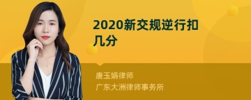 2020新交规逆行扣几分