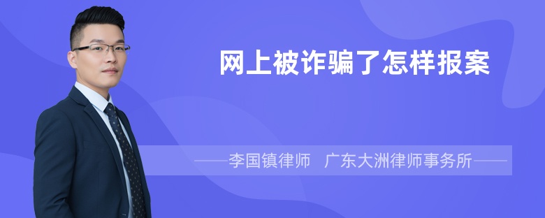 网上被诈骗了怎样报案