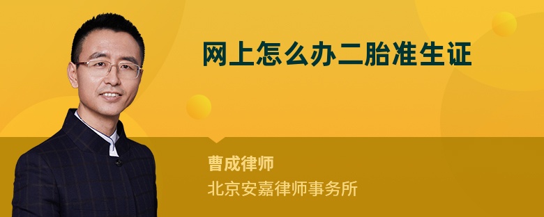 网上怎么办二胎准生证