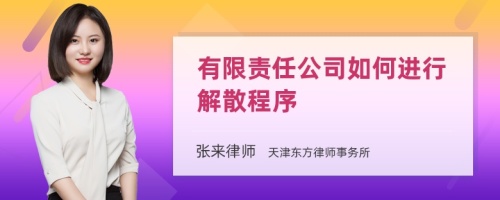 有限责任公司如何进行解散程序