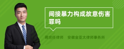 间接暴力构成故意伤害罪吗