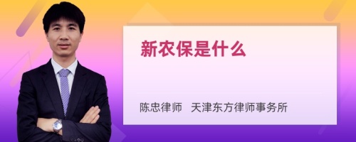 新农保是什么