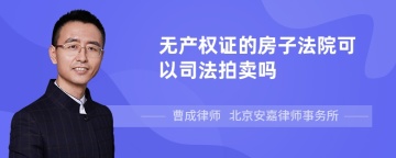 无产权证的房子法院可以司法拍卖吗