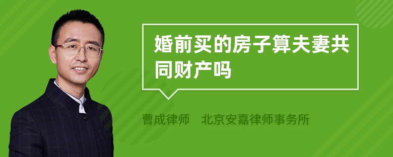 婚前买的房子算夫妻共同财产吗