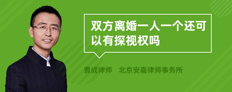 双方离婚一人一个还可以有探视权吗