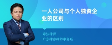 一人公司与个人独资企业的区别