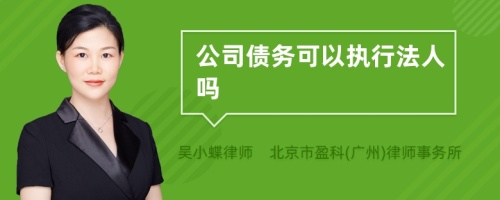 公司债务可以执行法人吗