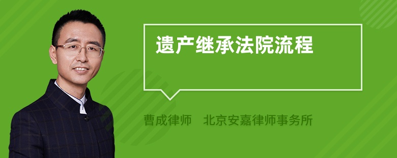 遗产继承法院流程