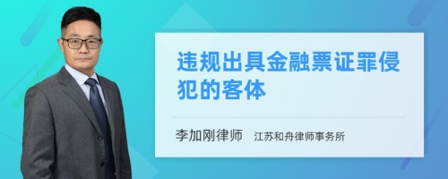 违规出具金融票证罪侵犯的客体