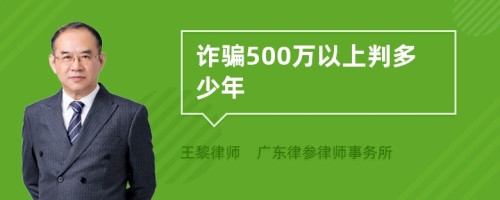 诈骗500万以上判多少年